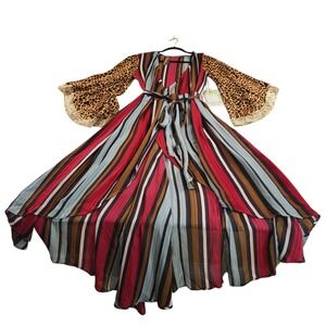 Aratta Silent Journey S NWT Charlotte Wrap Maxi Dress Boho Whimsical Ethereal